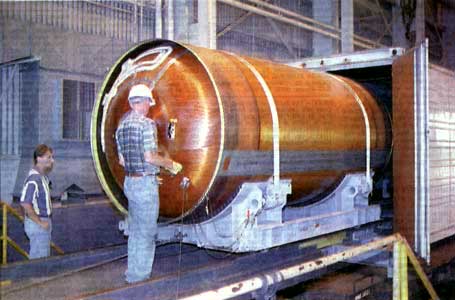 Last C-4 Trident I Motor being shipped out (First Stage Motor).